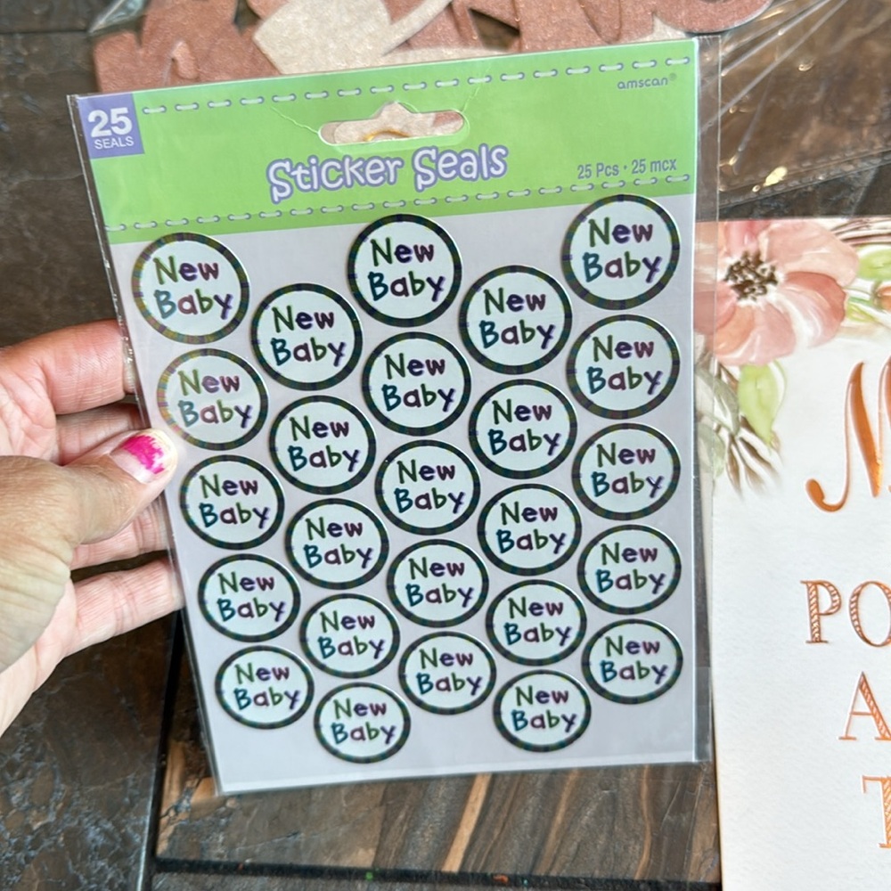 NEW Rose Gold 'But First Mimosas' Party Banner and new baby stickers - Picture 6 of 10